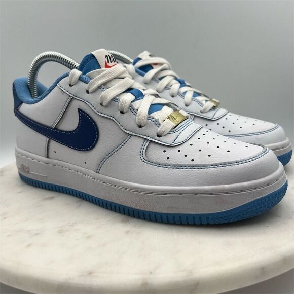 Nike Air Force‎ One Low University Blue White 5.5 Youth  DB1560-100 New Tried On - Picture 1 of 12